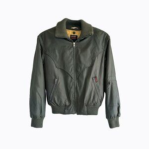 Vintage John Weitz X600 Bomber Safari Jacket XS/S Military 70s 80s Retro Racing